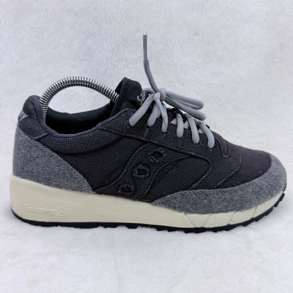 Saucony Jazz Original Mens Sneakers Charcoal Gray Wool Tweed Size 7.5 Athletic